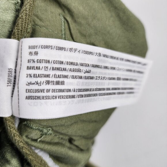 Abercrombie Fitch Pants Womens 30/10L Vtg Y2K Green Cargo Utility Paratrooper - Picture 11 of 11